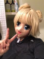 Cute Loli Mask Cartoon Anime Cosplay Beautiful Girl Latex Masks Cartoon Character Cosplay Party Lolita Costume Half Face Mask. 