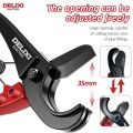 DELIXI ELECTRIC Water Pipe Scissors PVC Cutter 36MM Pipe Cutter Professional Hot Melt Machine PE Pipe Scissors Quick Scissors.