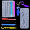 Self Defense Keychain Mold DIY Epoxy Silicone Resin Mold Pendant Keychain Self-defense Weapon Toy Craft For Resin Small Knife. 
