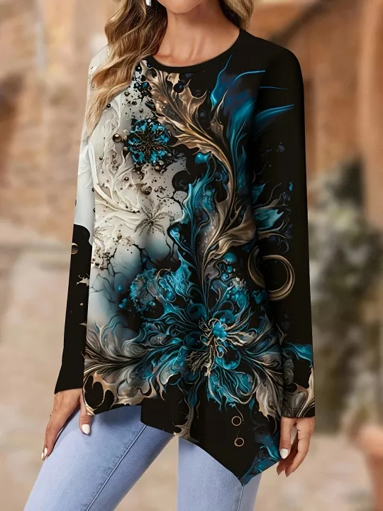 Plus%20Size%20Elegant%20Casual%20Woman%20T-Shirt%20Fashion%20Loose%20T-Shirt%20Woman%20Temperament%20Long%20sleeve%20T-Shirt%20Holiday%20Weekend%20-%20Image%202