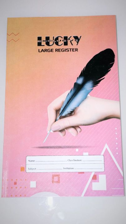 Lucky Large Narrowline Register No:8 - 160 pages (Imported Paper)
