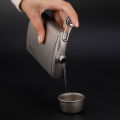 Tiartisan Titanium 260ml Alcohol Flask Outdoor Camping Ultralight Portable Whiskey Wine Bottle  With Funnel. 
