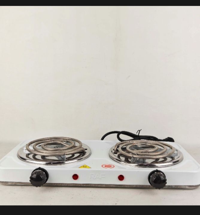 Hot Plate, Plated Stove - 2000W Portable Electric Stove for Cooking with 5 Levels Adjustable Temperature Double Coil Burner Cast Iron