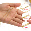 10Meters/Roll Stainless Steel Gold Chain O Shape Cross Chains for DIY Jewelry Making. 