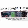 Bluetooth Home Audio Amplifier System-Upgraded 2 Channel 300 Watt Wireless Home Audio Sound Power Stereo Receiver w/USB, Micro SD, Headphone,2 Microphone Input w/Echo, Talkover for PA. 