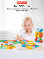 3D Wooden Puzzles Educational Cartoon Animals Early Learning Cognition Intelligence Puzzle Game For Children Toys.