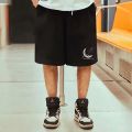 M-8XL Oversized Shorts Men China-Chic Style Moon Printed High Street Loose Couple Five-point Shorts Basketball Short Pants. 