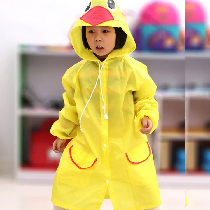 🌈My Lifes🌈Must have in the rainy season-cartoon Poncho Hooded Children's raincoat suitable for 90-130 m.