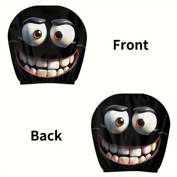 2pcs%20Smiley%20Face%20Printed%20Car%20Pillowcase%20Soft%20Comfortable%20Decorative%20Cushion%20Cover%20Auto%20Seat%20Headrest%20Washable%20Polyester%20Fabric%20-%20Image%205