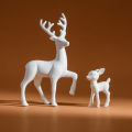 2 Pcs, Room Decor Mother Deer Cute Kids Room Decor Sculptures Kawaii Sculptures Christmas Home Decoration Fawn Figurines home decoration item.