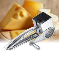 Multifunctional Kitchen Craft Rotary Stainless Steel Cheese Grater 1 Drums Slice Shred Tool. 