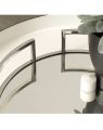 Modern Mirrored Tray, 11 Inch Diameter, Silver, Decorative Round Mirror Tray for Storage and Display. 