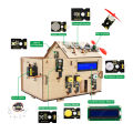 Keyestudio Smart Home Kit For Arduino With UNOPlus Board C language Mixly and Scratch Programming STEM DIY House Kit For Arduino. 