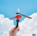3 Peace Helicopter Toys Draw Rope Pull Line Helicopter Toys Take-off Toy with Handle Cable Drawstring Helicopter Toy Pull Line Fun Kids Outdoor Toy. 