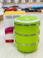 3 Layers  Stainless Steel Insulated Lunch Box Food Container with Lock Clip -. 
