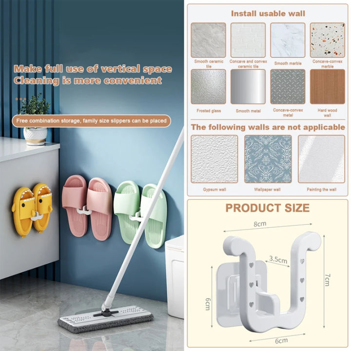 2Pcs%20Slipper%20Hooks%20Bathroom%20Wall%20Mounted%20Punch-Free%20Slipper%20Racks%20Self-Adhesive%20Storage%20Rack%20for%20Slipper%20Shoes%20Hanger%20Holder%20-%20Image%206