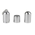 Mini Box Case Holder Capsule Portable Aluminum Alloy Waterproof Round Pocket. 