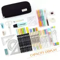 Pencil Case Large Capacity Pencil Pouch Aesthetic Pen Bag Office Stationery Organizer Simple Sturdy Multifunctional Pencil Bag.