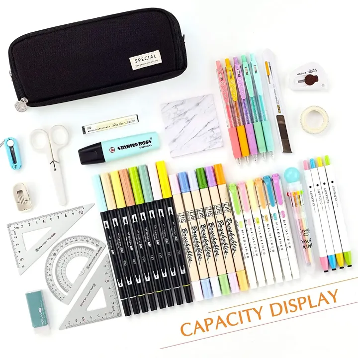 Pencil%20Case%20Large%20Capacity%20Pencil%20Pouch%20Aesthetic%20Pen%20Bag%20Office%20Stationery%20Organizer%20Simple%20Sturdy%20Multifunctional%20Pencil%20Bag%20-%20Image%202