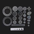 23pcs Transparent Flower Ruler Set Spirograph Drawing Ruler Tools Set - Create Stunning Spiral Drawings with Magic Templates. 