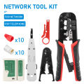 RJ45 Crimper RJ11 RJ45 Crimping Tool Ethernet Network LAN Cable Crimper Cutter Stripper Plier for 6P 8P RJ11 RJ12 RJ45. 
