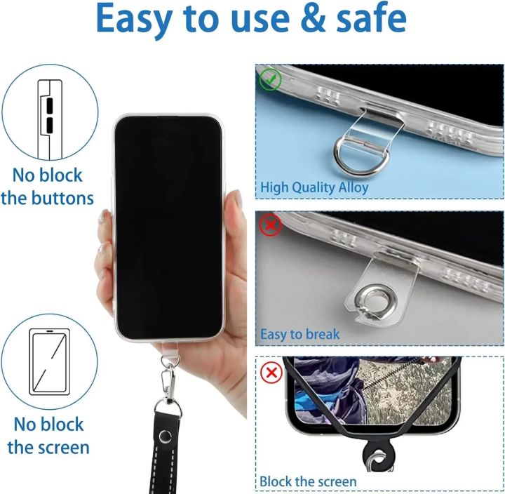10/5/1Pcs%20Universal%20Tpu%20Mobile%20Phone%20Anti-lost%20Lanyard%20Card%20Gasket%20Nylon%20Detachable%20Phone%20Hanging%20Cord%20Strap%20Patch%20Tether%20Pad%20-%20Image%205
