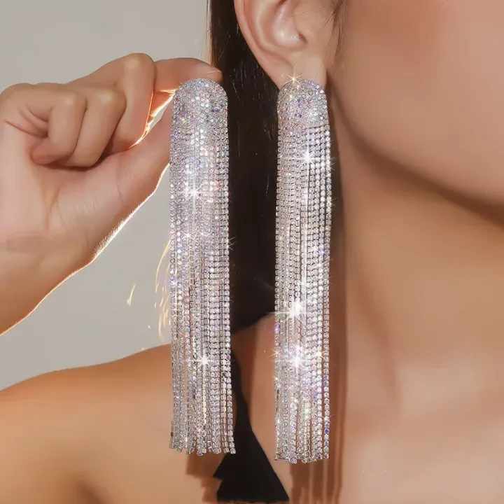 FYUAN%20Long%20Tassel%20Full%20Rhinestone%20Drop%20Earrings%20for%20Women%20Ovsize%20Crystal%20Dangle%20Earrings%20Fashion%20Jewelry%20Accessories%20-%20Image%203