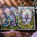 Beautiful day material paper Alice's fantasy series fantasy background notebook material 50 sheets into 6 types. 