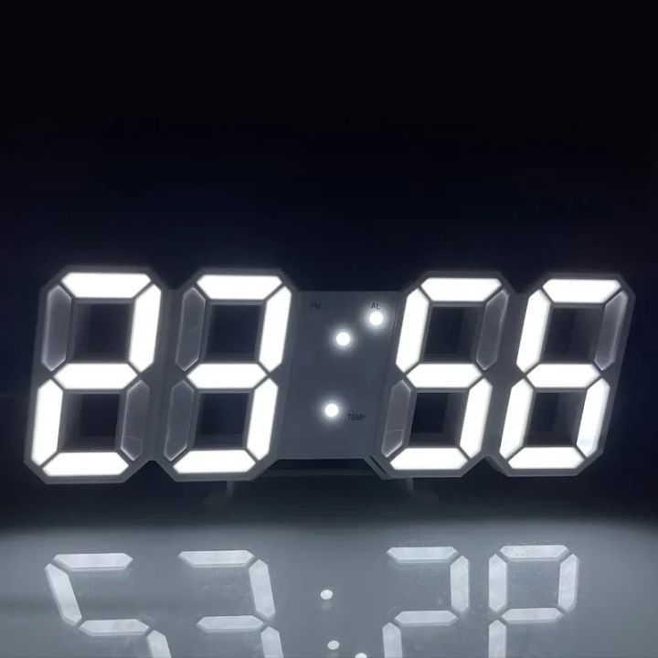 Wall Clocks Nordic Digital Alarm Clocks Hanging Watch Snooze Table Clocks Calendar Thermometer Electronic Clock Digital Clocks