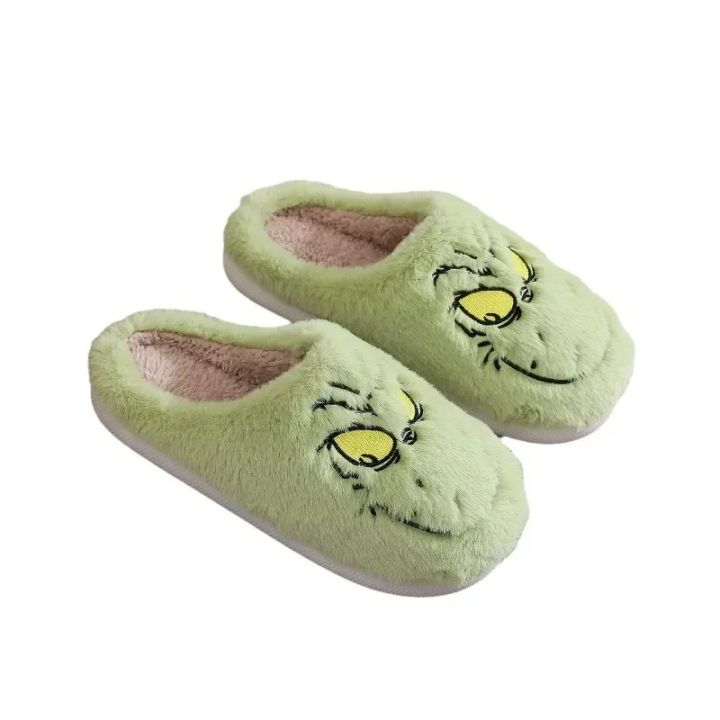 Christmas%20Plush%20Slippers%20Women%20Winter%20Warm%20Cute%20Home%20Green%20Haired%20Monster%20Slippers%20Funny%20Non%20Slip%20Cotten%20Shoes%20New%20Year%20%20-%20Image%206
