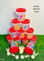 Plastic Spices Container 12 Pcs Set Floral Designed Condiments Bottles. 