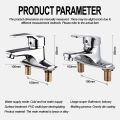 Household Bathroom Basin Faucet, with Dual Control for Hot and Cold Water, Made of High-quality Copper or Alloy Material. 