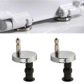 2pcs Toilet Lid Top Fixing Hinge Stainless Steel Universal Toilet Seat Hinge Soft Release Quick Release Replacement Parts.
