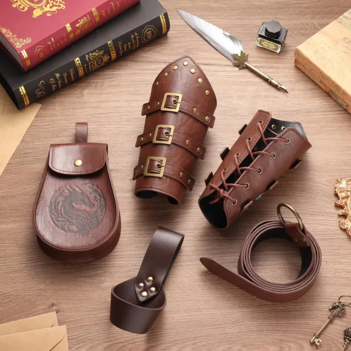 Medieval%20Viking%20Belt%20Steam%20Bracelet%20Renaissance%20Vintage%20Copper%20Coin%20Waist%20Bag%20Halloween%20Cosplay%20Dress%20Up%20Accessories%20Set%20-%20Image%203