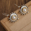 Vintage Palace Baroque Pearl Earrings Temperament Earrings Classical Elegant Drop Hook Earrings 925 Silver Needle Earrings. 