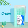 200Pcs/Box Double Head Dental Floss Interdental Toothpick Brush Brush Teeth Stick Dental Oral Care Toothpicks Floss Pick. 