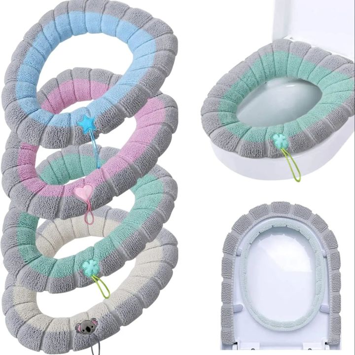 1pcs Toilet Cover Toilet Seat Cover Pads with Handle Toilet Lid Cover Cushion Thicker Bathroom Soft Toilet Seat Cover Soft Thick