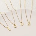 A-Z Initial Necklace 18K Gold Plated Necklace Cute Letter Stainless Steel Necklace for Women.