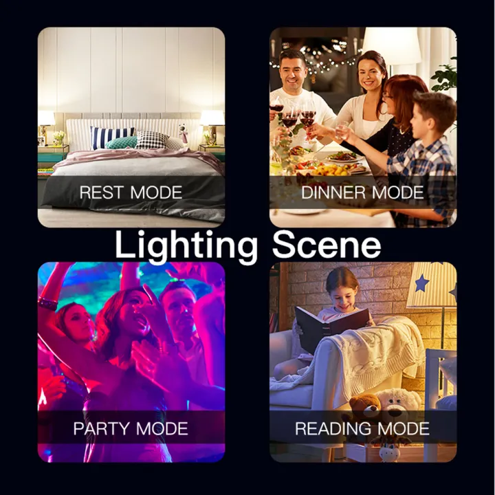 MOES%20Tuya%20ZigBee/WiFi%20GU10%20Smart%20LED%20Bulb%20RGB+C+W%20White%20Dimmable%20Lamp%20Smart%20Life%20App%20Control%20Voice%20Alexa%20%20-%20Image%203