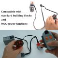 25/50CM Power Functions Extension Wire Cord Connectors Compatible with legoeds MOC Motor 8886 8871 8870 LED Light Link Line 8869. 