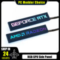 Computer Case GPU Side Panel RGB RTX AMD Graphics Card VGA Lightboard Backplate 5V 3Pin ARGB M/B AURA SYNC.