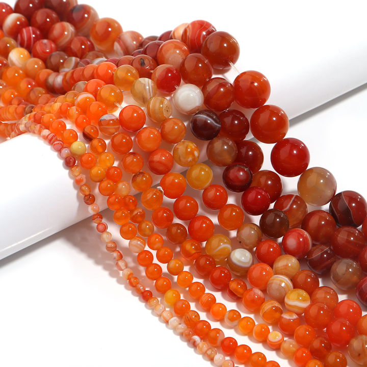 1%20Strand%20Orange%20Natural%20Agate%20Loose%20Beads%20Gemstone%20Round%20Beads%20Natural%20Stone%20for%20Jewelry%20Making%20DIY%204/6/8/10/12mm%20-%20Image%202