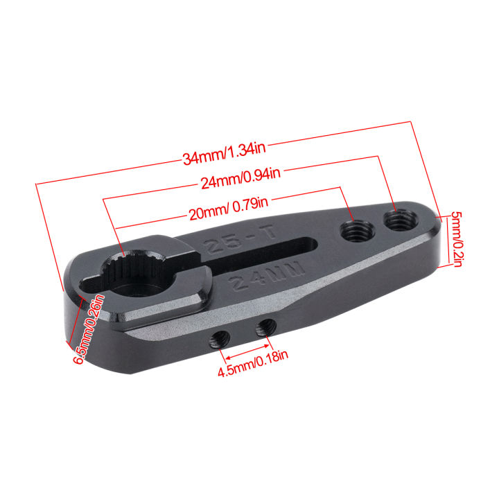 20/24mm%207075%20Aluminum%20Clamping%2025T%20Servo%20Horn%20for%20ProTek%20Savox%20Futaba%20Servo%201/10%20Arrma%20Buggy%20Granite%20Monster%20Truck%20Raider%202WD%20-%20Image%204