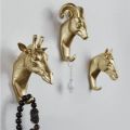 New Animal Head Rack Coat Caps Wall Hanger Horse Giraffe Elk Elephant Hooks Decorative Decor Bathroom Accessories. 