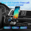 Car Bluetooth 5.3 AUX Adapter Noise Reduction 3.5mm Jack Stereo Wireless Audio Receiver with Microphone for Amplifier Speaker.