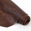 Brown cowhide fine grain whole retro seat, sofa bench renovation, top layer leather fabric, oil wax cowhide leather material. 