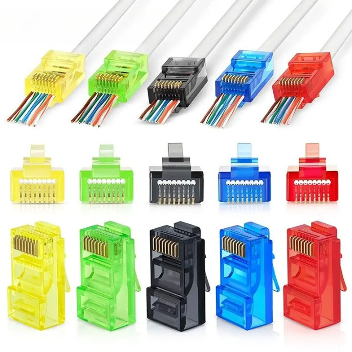 50pcs%20RJ45%20PVC%20Network%20Cable%20Connector%20CAT5E%20Category%205e%20Unshielded%20Color%20Crystal%20Head%20for%20Solid/Stranded%20UTP%20Network%20Cable%20-%20Image%207