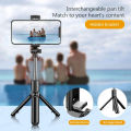 AXNEN-S03 Selfie Stick with Tripod, Self Portrait Pole Monopod with Wireless Remote Control, Portable Mobile Phone Holder. 