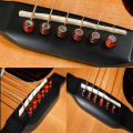 6pcs Acoustic Guitar Bridge Pins , Bovine bone bleached /primary colors/Ebony/Cocoapolo Wood Guitar Fixed String Nails. 