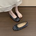 Spring and Autumn Elegant Square Butterfly Low Heel Mom Shoes Fashionable Best Selling New Comfortable Women's Shoes.